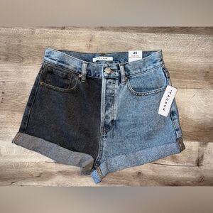 Pacsun Black and Blue Denim Jean Shorts - New/Never Worn!
